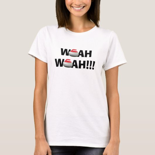 WOAH WOAH!! Curling Rock T-shirt (Voorkant)