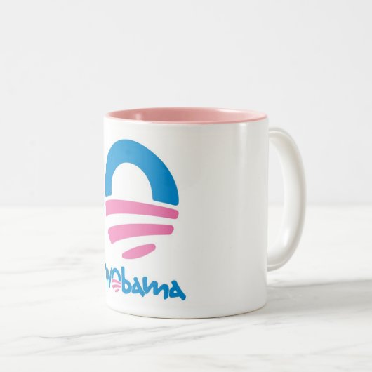WObama-mok Tweekleurige Koffiemok (Voorkant rechts)