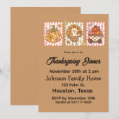Wobbelend volop Thanksgiving-diner Kaart (Voorkant / Achterkant)