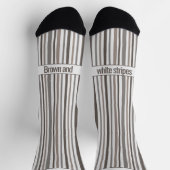 Wobbige strepen, bruin en wit sokken (Top)