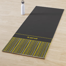 Wobbige Strepen, Geel en Zwart Yogamat