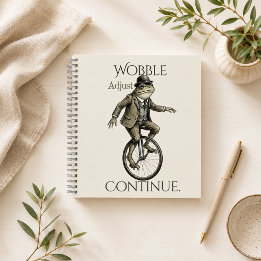 “Wobble Adjust Continue” Journal Spiraal Notebook Notitieboek