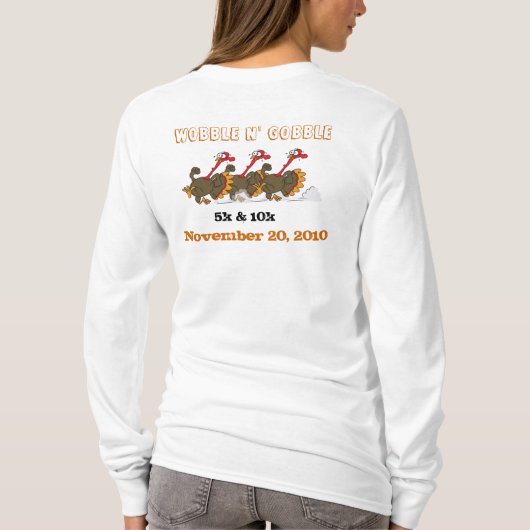 Wobble n' Gobble run T-shirt (Achterkant)