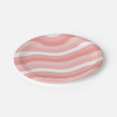 Wobble Pop Stripes in Roze Blush Papieren Bordje (Gekanteld)