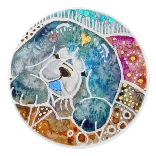 WOBBLE ROCK Chow Ceramic Pull Keramische Knop (Voorkant)