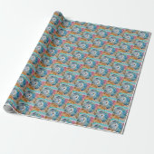 WOBBLE-ROCK Chow dog waterverf batik Cadeaupapier (Uitgerold)