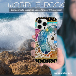 WOBBLE-ROCK Chow dog waterverf batik iPhone 16 Pro Max Hoesje