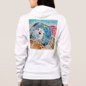 WOBBLE-ROCK Chow dog waterverf batik Hoodie (Achterkant)