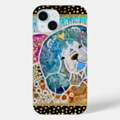 WOBBLE-ROCK Chow dog waterverf batik IPhone 15 Case-Mate iPhone Case (Achterkant)