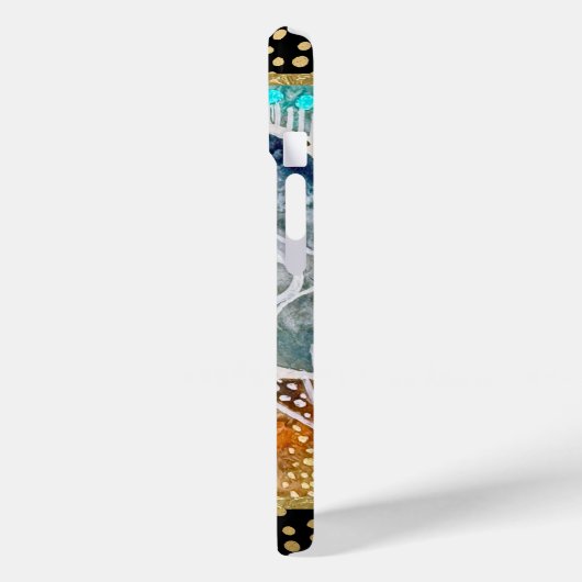 WOBBLE-ROCK Chow dog waterverf batik IPhone 15 Case-Mate iPhone Case (Achterkant / Links)