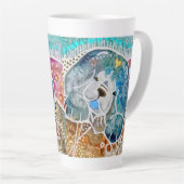 WOBBLE-ROCK Chow dog waterverf batik Latte Mok (Rechterhoek)