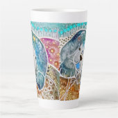 WOBBLE-ROCK Chow dog waterverf batik Latte Mok (Voorkant)