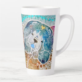 WOBBLE-ROCK Chow dog waterverf batik Latte Mok