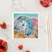 WOBBLE-ROCK Chow dog waterverf batik Servet (Insitu)