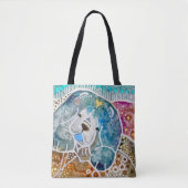 WOBBLE-ROCK Chow dog waterverf batik Tote Bag (Voorkant)