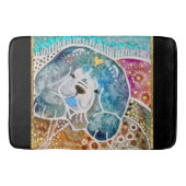 WOBBLE-ROCK Chow hond waterverf batik krat Badmat (Voorkant)