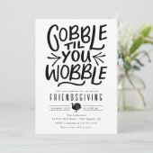 Wobble Samen Thanksgiving Vriendsgeven Kaart (Staand voorkant)