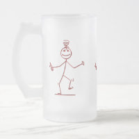 Wobble Stick Figuur Frosted Glass Mok