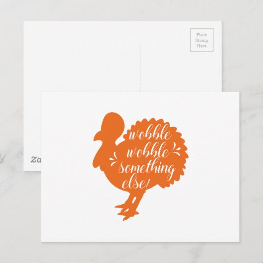 Wobble Wobble iets dergelijks Funny Turkey citaat Briefkaart (Voorkant / Achterkant)