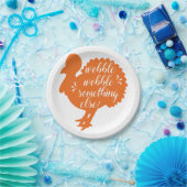 Wobble Wobble iets dergelijks Funny Turkey citaat Papieren Bordje (Feest)