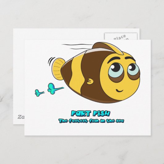 Wobblefin Fart Fish Briefkaart (Voorkant / Achterkant)