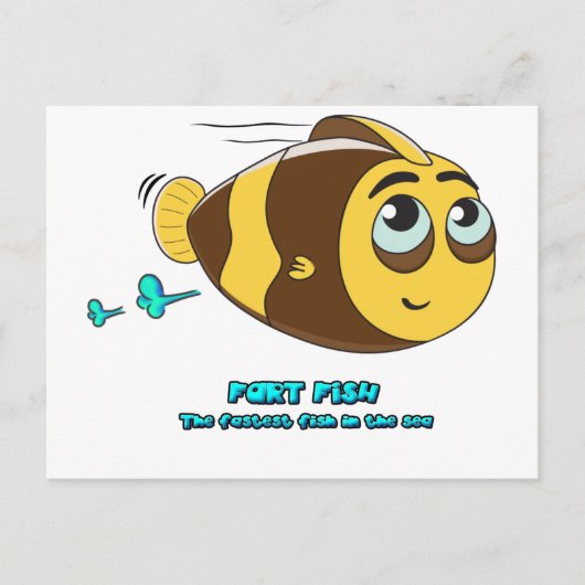 Wobblefin Fart Fish Briefkaart (Voorkant)