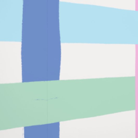 Wobbly Bright Rainbow Plaid - Maximalist Girly Behang (Zoom)