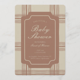 Wobbly Plaid Geometric Gender Neutral Beige Brown Kaart