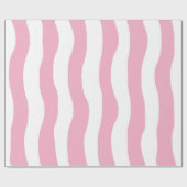 Wobbly Roze Streep Trendy Co Cadeaupapier (Vlak)