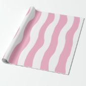 Wobbly Roze Streep Trendy Co Cadeaupapier (Uitgerold)