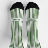 Wobbly Stripes, Green and White Sokken (Top)