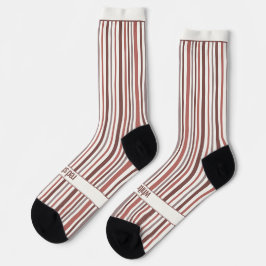 Wobbly Stripes, Red and White Sokken