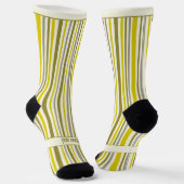 Wobbly Stripes, Yellow and White Sokken (Gebogen)