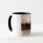 Woburn - Bedfordshire Reisposter in vintage stijl. Mok (Voorkant links)