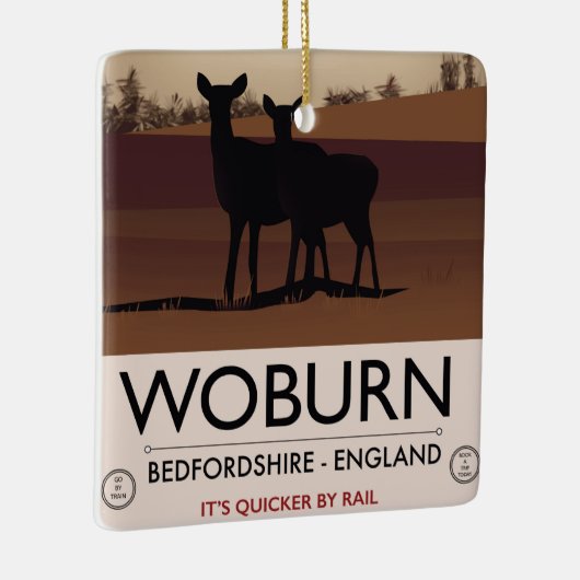 Woburn - Bedfordshire  reisposter. Keramisch Ornament (Rechts)