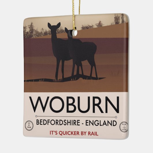 Woburn - Bedfordshire  reisposter. Keramisch Ornament (Links)