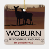 Woburn - Bedfordshire  reisposter. Keramisch Ornament (Achterkant)