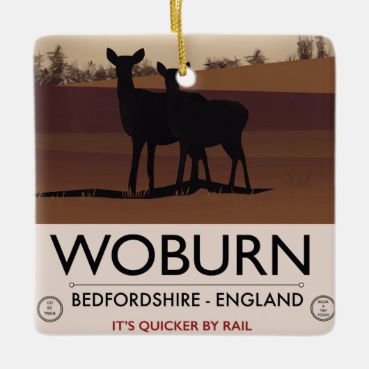 Woburn - Bedfordshire  reisposter. Keramisch Ornament (Voorkant)