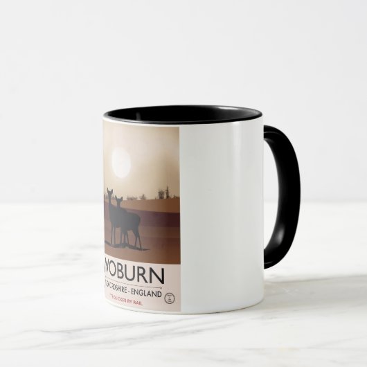 Woburn - Bedfordshire reisposter. Mok (Voorkant rechts)