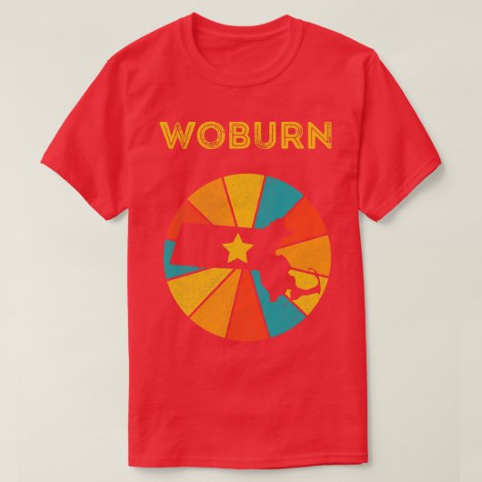 Woburn Massachusetts  Verdrietig Souvenir 1 T-shirt (Design voorkant)