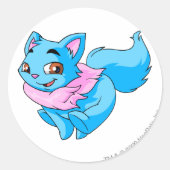 Wocky Blue Ronde Sticker (Voorkant)