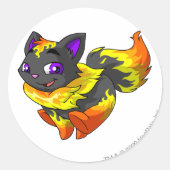 Wocky Fire Ronde Sticker (Voorkant)