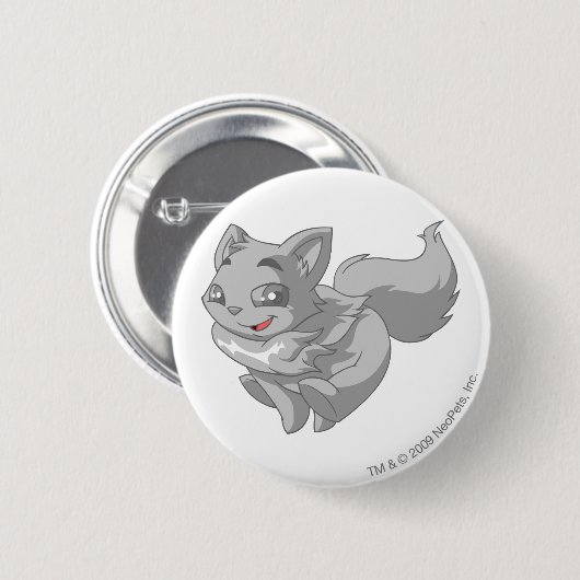 Wocky Silver Ronde Button 5,7 Cm (Voorkant /achterkant)