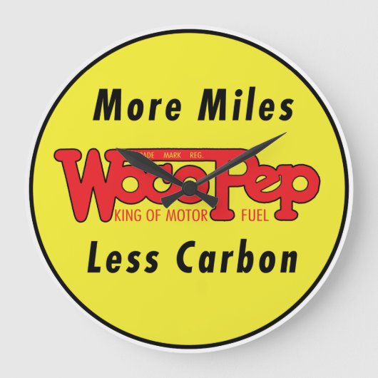  Woco Pep Motor Oil Wall Clock Grote Klok (Voorkant)