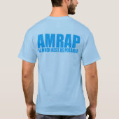 WOD Humor AMRAP zo veel mogelijk T-shirt (Achterkant)