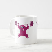 WOD Monster (Cute Barbell Snatch Monster) Koffiemok (Voorkant links)