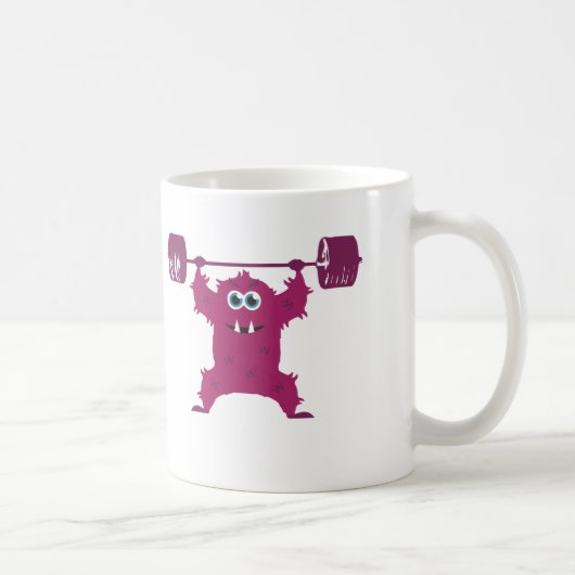 WOD Monster (Cute Barbell Snatch Monster) Koffiemok (Rechts)
