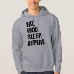 WOD Motivatie - Eat, WOD, Slaap, Herhaal Hoodie