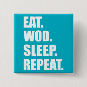 WOD Motivatie Vierkante Button 5,1 Cm