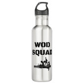 WOD SQUAD - door kruisredding geïnspireerd uniek Waterfles (Voorkant)